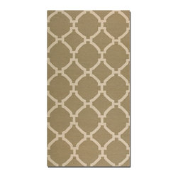 Modern Lattice Area Rug- Khaki - Area Rugs