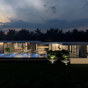 Single story modern house design