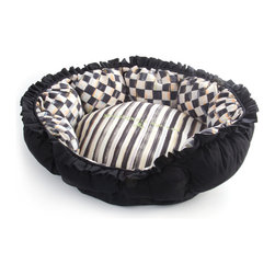 Courtly Check Pet Pouf - Small | MacKenzie-Childs - Dog Beds