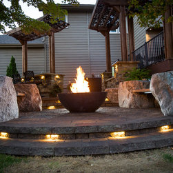 Custom Cut boulder tables - Landscaping Stones And Pavers