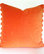Orange Velvet Pillow With Rickrack Trim