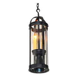 Pyrex Glass and Metal Pendant Light - Pendant Lighting