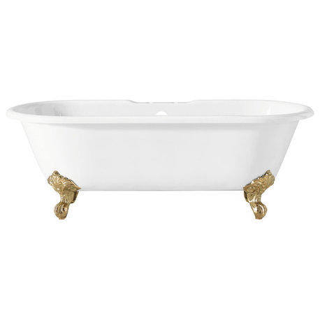 Cheviot Products Regal Cast Iron Bathtub With Faucet Holes