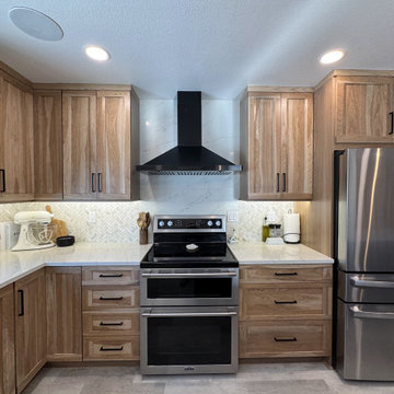 From Congested to Custom: A Warm Hickory Kitchen Transformation