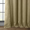 Faux Linen Darkening Curtain Single Panel, Nomad Tan, 50"x108"