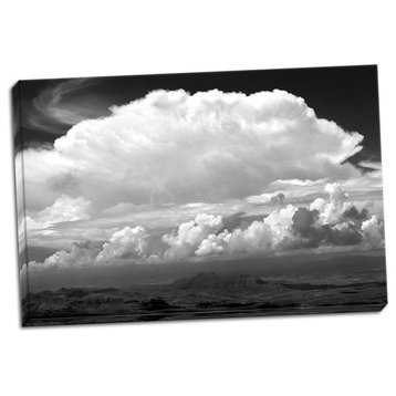 Fine Art Photograph, Sunday Morning Storm BW, Hand-Stretched Canvas