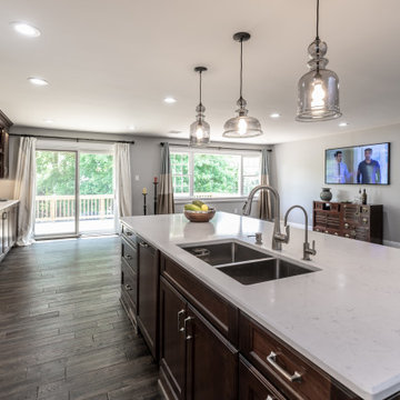 Family Enjoys of a New Powder Room, Kitchen, and Garage in a Vienna VA Addition
