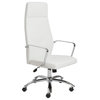 Napoleon High Back Office Chair - White/Chrome