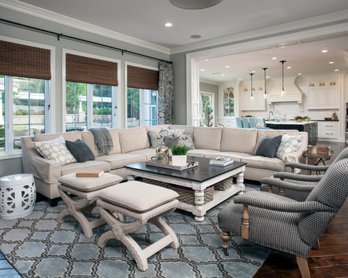 Family Room Design Ideas, Remodels & Photos with Gray Walls | Houzz