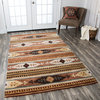 Southwest SU8156 Multi-Colored Southwest/Tribal Area Rug, Rectangular 8'x10'