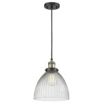 Innovations Lighting - 1-Light Seneca Falls 9.5" Pendant, Black Antique Brass - One of our largest and original collections, the Franklin Restoration is made up of a vast selection of heavy metal finishes and a large array of metal and glass shades that bring a touch of industrial into your home.