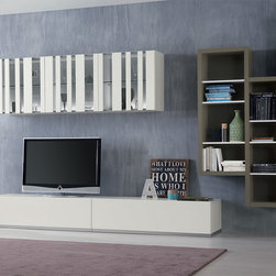 Modern Italian Wall Unit Exential Y01 by Spar - $6,399.00 - Entertainment Centers And Tv Stands