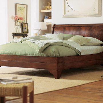 Stratford Sleigh Bed- Flame Mahogany