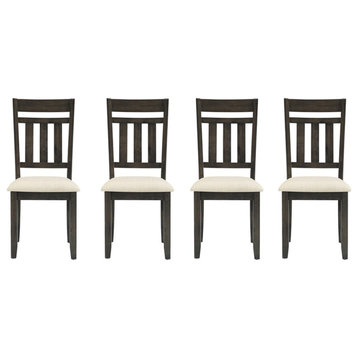 Pemberly Row 19.88" Modern Wood Dining Chair in Slate (Set of 4)