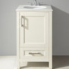 Westbridge 20" Bath Vanity, Soft White with Bombay White Quartz Marble Top