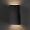 Ambiance Small Rectangle, Open Top/Bottom Sconce, Matte Black, LED