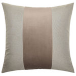 StyleCraft - Dann Foley Lifestyle-Banded Throw Pillow-24"x24"-Pale Yellowish-Gray,Mauve - Add a touch of elegance to your living room or bedroom with this Two Tone throw pillow from the StyleCraft collection. Designed by Dann Foley, it's a wonderful blend of luxury and comfort. The plush duck feather cotton filling and sumptuous velvet fabric make it a welcoming addition to any space.