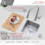 STYLISH 15"L x 15"W Stainless Steel Single Basin Undermount Bar Sink with Grid