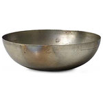 Serene Spaces Living - Rustic Iron Bowl, Sturdy Oil Slick Iron Bowl, 8.25" Oil Slick Iron Bowl - "If you are looking for a rustic metallic accent for your space, this sleek iron bowl is the perfect fit. Versatile and functional, this bowl with its vintage vibe allows whatever is placed in it to be the center of attention. This bowl looks great anywhere - be it an office, bar, restaurant, spa or home. This is a sturdy oil slick iron bowl with iridescent rainbow color spots on it. It is versatile and can be used to hold fruits. It can work as a lovely accent in a rustic floral arrangement, store window display or other decorative uses. Use it as an organizer for keys, phone, or just to display some jewelry or keepsakes. A stylish pot-pourri container like the Rustic Iron Bowl would make a great all-year round accent piece. Sold individually, this bowl measures 8.25"" Diameter and 2.5"" Tall.