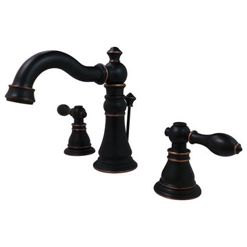 Fauceture American Classic Two Handle Widespread Lavatory Faucet, Naples Bronze