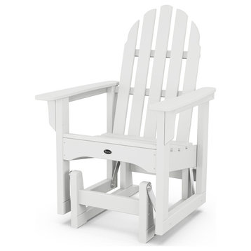 Cape Cod Adirondack Glider Chair, Classic White