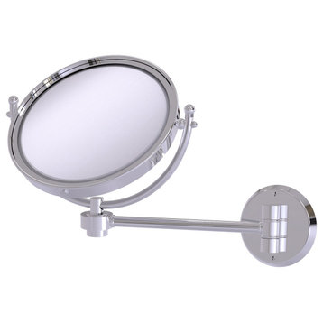 8" Wall-Mount Makeup Mirror 5X Magnification, Polished Chrome