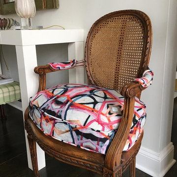 6314-3 Pink Belgian Linen Bergere Chair