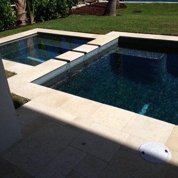 Galala Cream Limestone Paver and Pool Coping Project