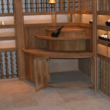 Curved Large Format Display Cabinet - Quartersawn White Oak