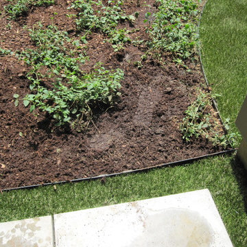 Small space turned into a highly functional garden that’s safe for a young child