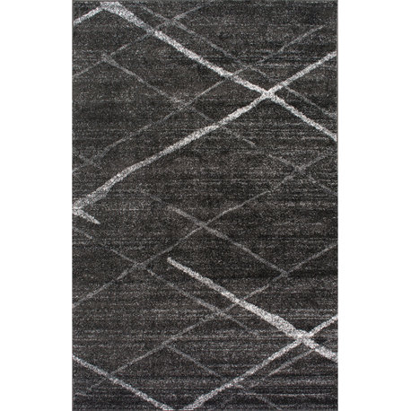 Nuloom Thigpen Striped Contemporary Area Rug, Charcoal 5'x8'