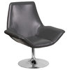 HERCULES Sabrina Series Gray Leather Reception Chair
