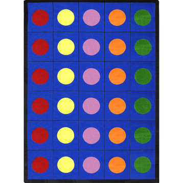Kid Essentials Rug, Lots of Dots, Multicolored, 7'8"x10'9"