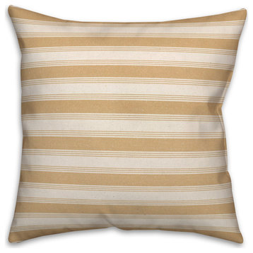 Gold Stripe 18 x 18 Spun Poly Pillow