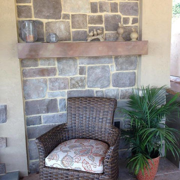 Home Bar, Pizza Station, Mantel, and Bistro table