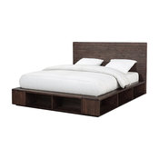 Modus McKinney King Platform Storage Bed in Espresso Pine