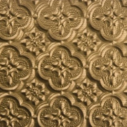 WC 20 Faux Tin - Backsplash Roll - (PVC) - 1 1/4 " Pattern - Brass - Wallpaper