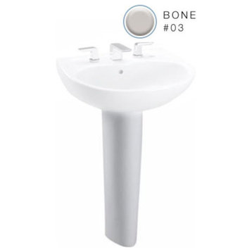 Toto PT243 Vitreous China Pedestal Base Only (Sink Sold Separate) - Bone