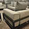 Solis Nubis 3-Piece Patio Sofa Set, Black With Pebble Cream and Oyster Pillows