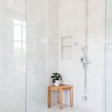main bath cabinet tile lighting