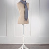 Cream Linen Female Mannequin with Adjustable Stand