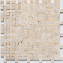 Sunshine Blend Travertine Basketweave - Wall And Floor Tile