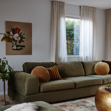 Sunny Living Room Interiors & Curtains