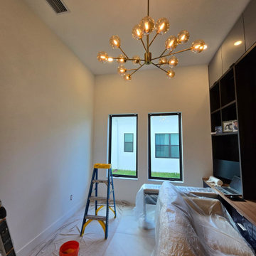 Luxury Home Office Accent Wall Installation