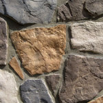 Mountain View Stone - Field Stone, Ozark, 50 Sq. Ft. Flats - Mountain View Stone field stone ozark is a classic natural stone profile. The authentic rugged character captured in this pattern is truly remarkable. The timeless shapes and textures of field stone are reminiscent of stones found on farms across the country. Field stone is also known as random rock and is commonly combined with other patterns such as ledge stone to create an old-style rustic look. Field stone is a stone veneer product measuring 1" to 2" thick and therefore thinner than traditional stone siding for easier, lighter handling. All our manufactured stone veneer products are suitable for interior applications such as stone accent walls or stone fireplaces as well as exterior applications such as stone veneer siding. Mountain View Stone field stone is available in boxes of 10 square foot flats, boxes of 6 lineal foot matching corners, and 150 square foot bulk crates. Samples are available on all of our brick veneer and stone veneer products.