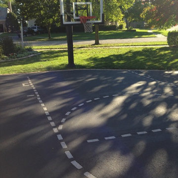 Laila K's Pro Dunk Silver Basketball System on a 20x23 in Wheaton, IL