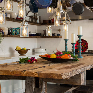 Shabby Chic: An Ann Arbor Kitchen and Living Room Remodel