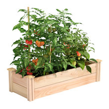 raised garden bed--along fence