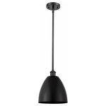 Innovations Lighting - Innovations Lighting 516-1S-BK-MBD-9-BK Ballston Dome, 1 Light Pendant Indus - Innovations Lighting Ballston Dome 1 Light 9 inchBallston Dome 1 Ligh Matte BlackUL: Suitable for damp locations Energy Star Qualified: n/a ADA Certified: n/a  *Number of Lights: 1-*Wattage:100w Incandescent bulb(s) *Bulb Included:No *Bulb Type:Incandescent *Finish Type:Matte Black