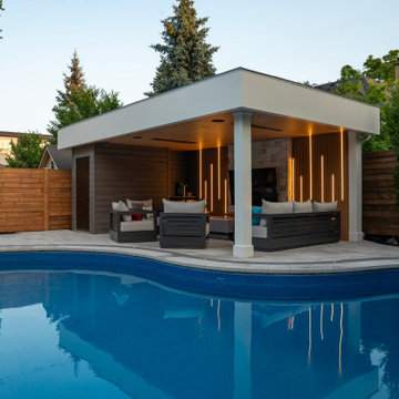 Luxury Backyard Pool, Cabana & Outdoor Living Retreat